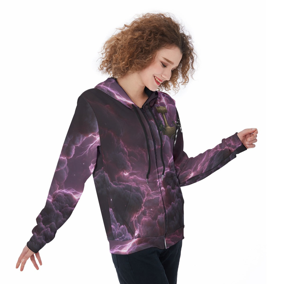 All-Over Print Women's Zip Up Hoodie