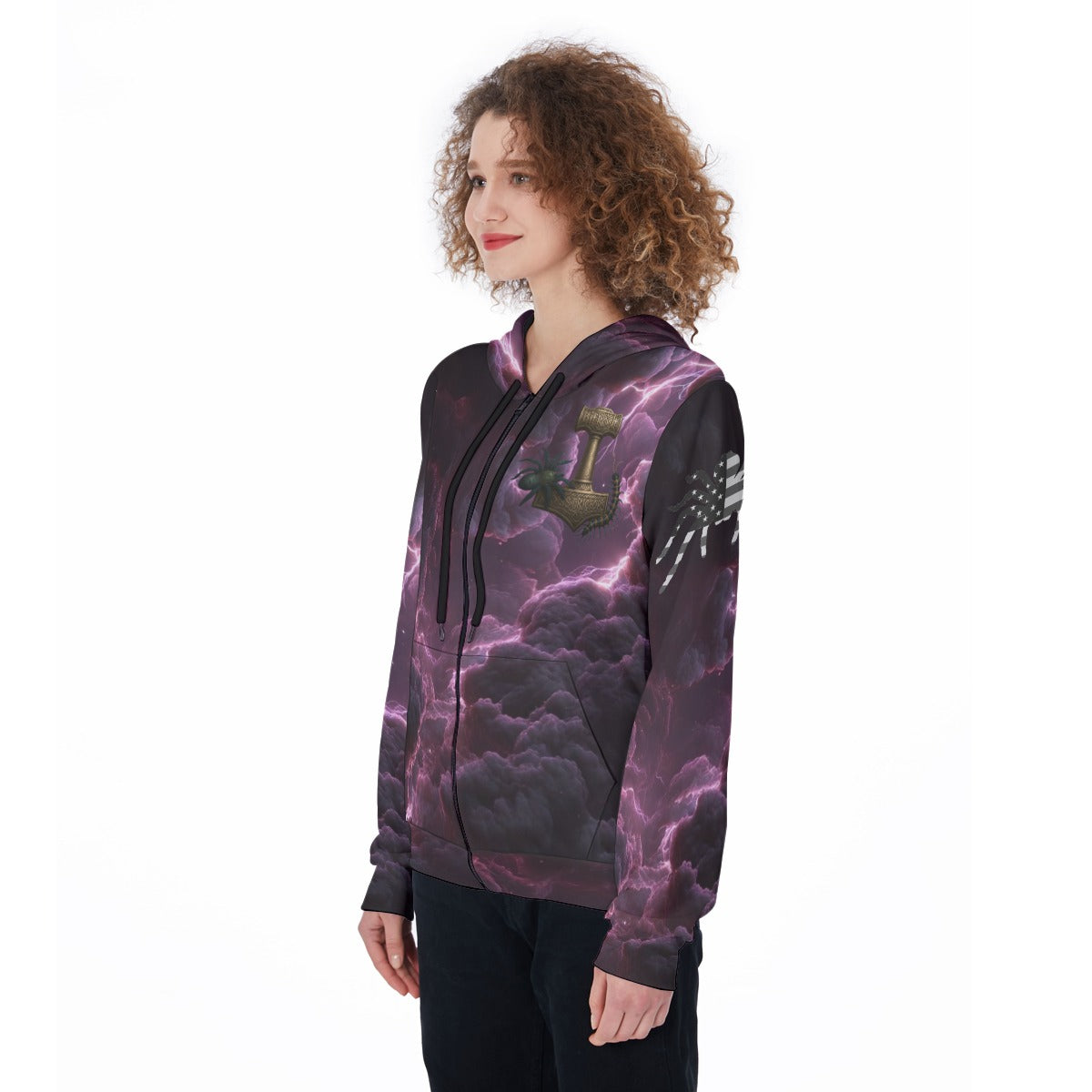 All-Over Print Women's Zip Up Hoodie