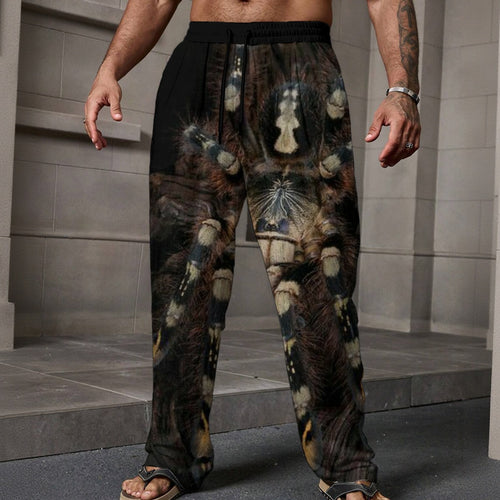 All-Over Print Men's Loose Casual Pants With Pocket