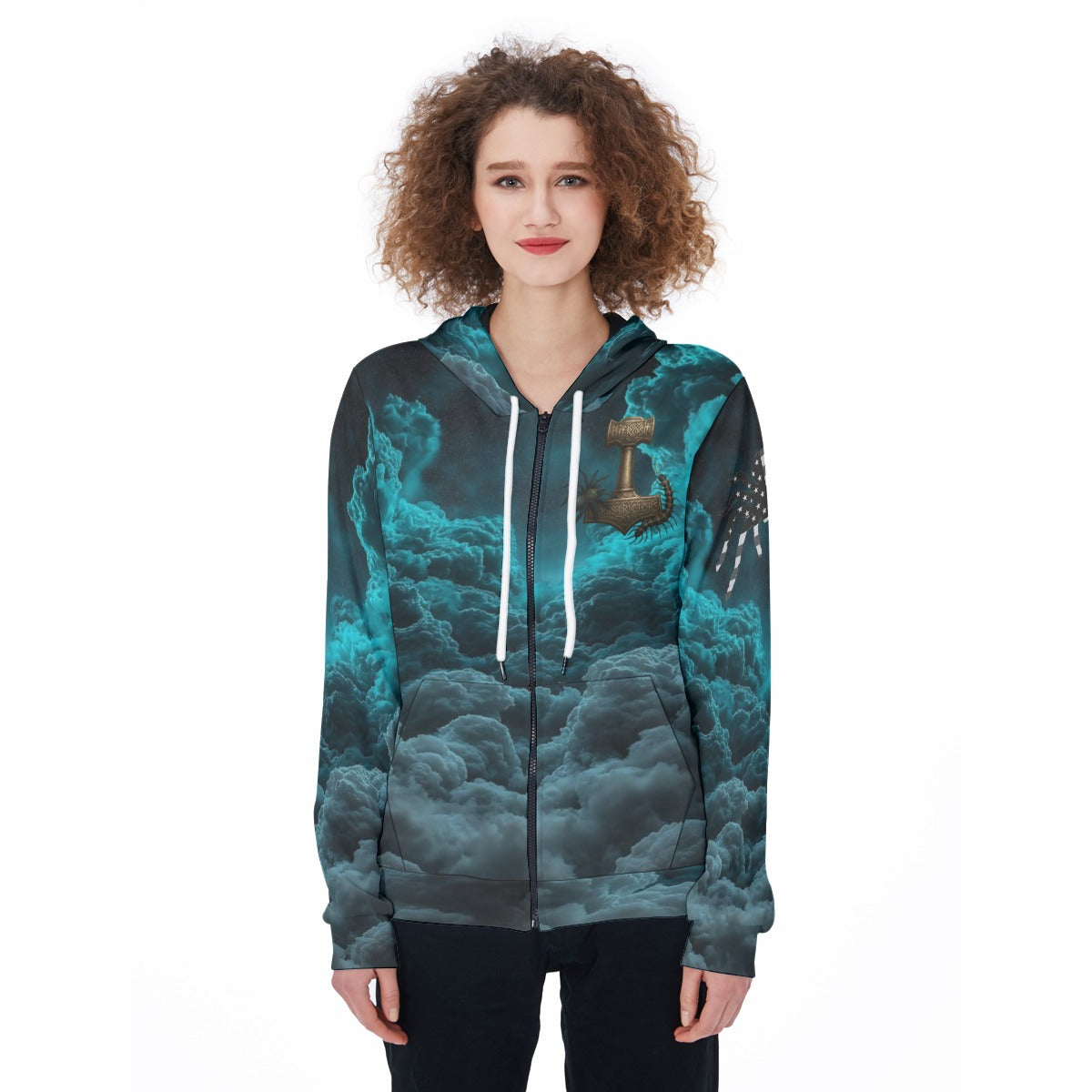 All-Over Print Women's Zip Up Hoodie