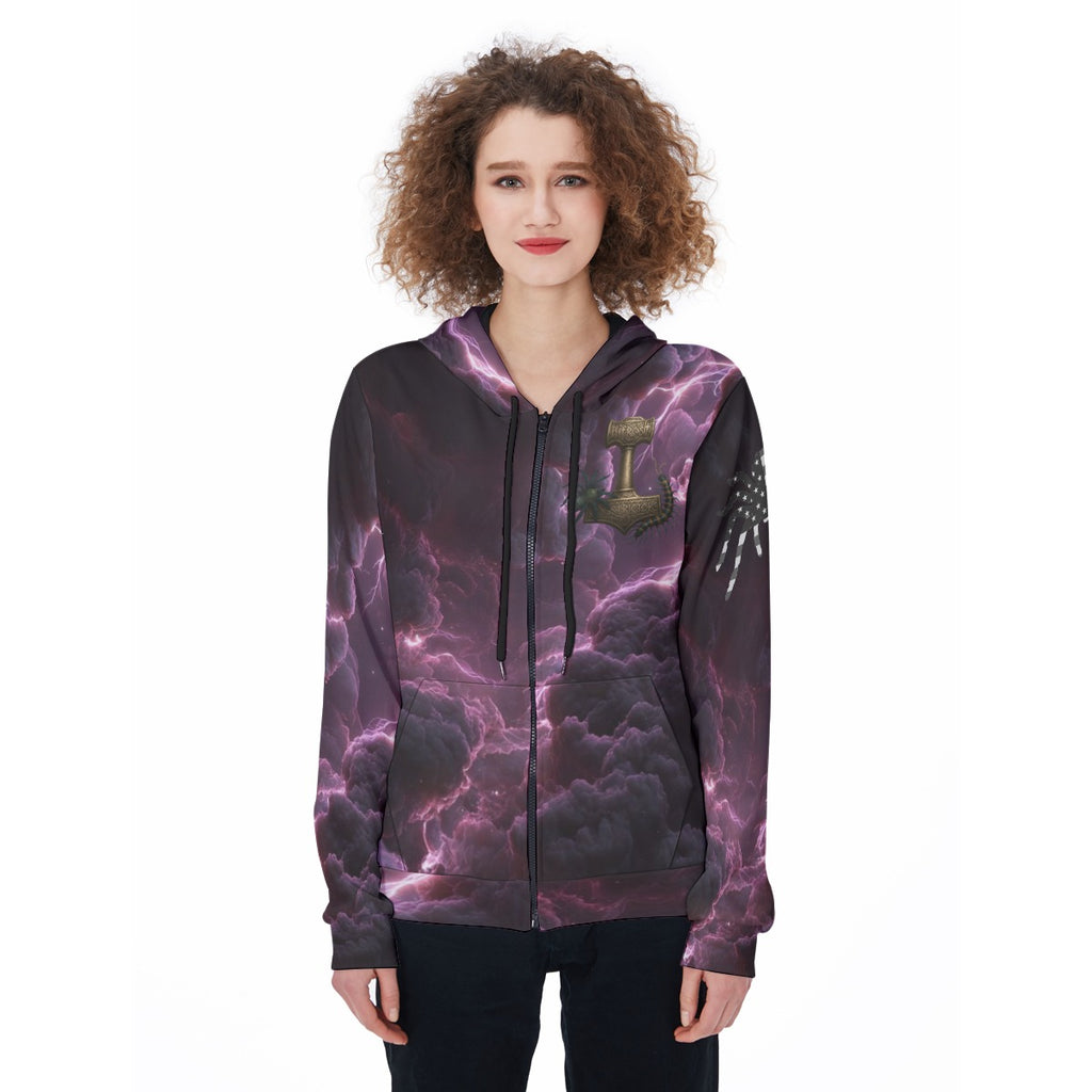 All-Over Print Women's Zip Up Hoodie