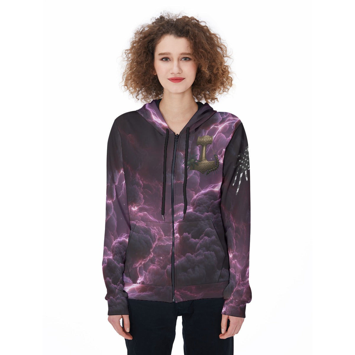 All-Over Print Women's Zip Up Hoodie