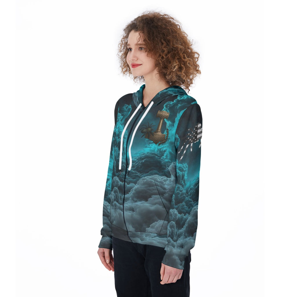 All-Over Print Women's Zip Up Hoodie