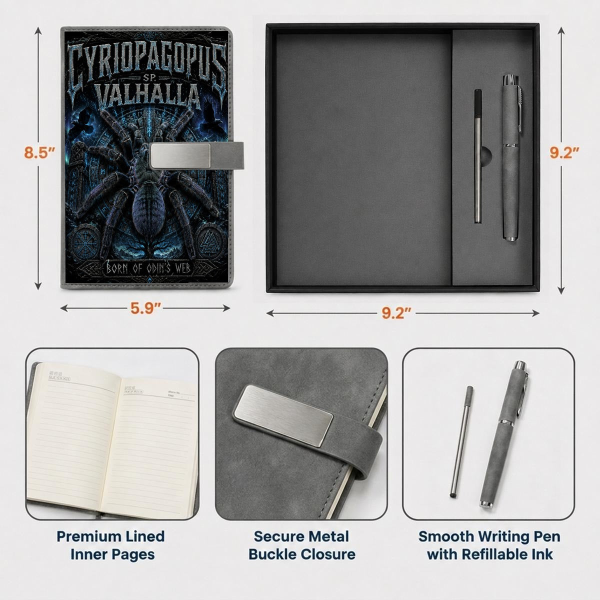 Notebook Gift Set with Metal Pen